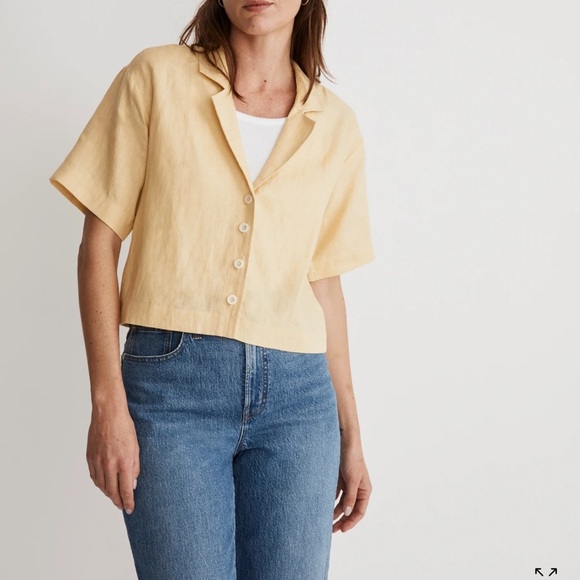 Madewell lite Yellow Short Sleeve Top - Picture 3 of 5